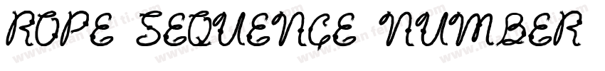 ROPE SEQUENCE NUMBER字体转换